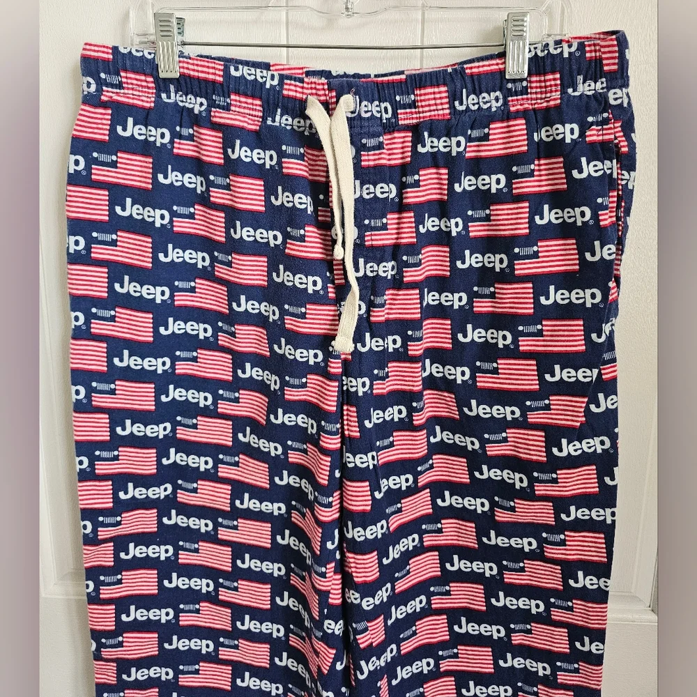 NWOT JEDCO Jeep Mens 100% Cotton Lounge Sleep Bottoms Pants - Picture 2 of 5